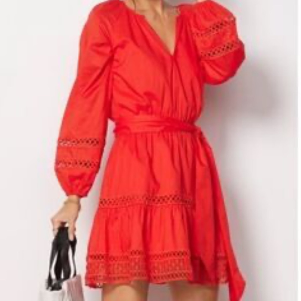 Evereve Lace Detail Long Sleeve Dress